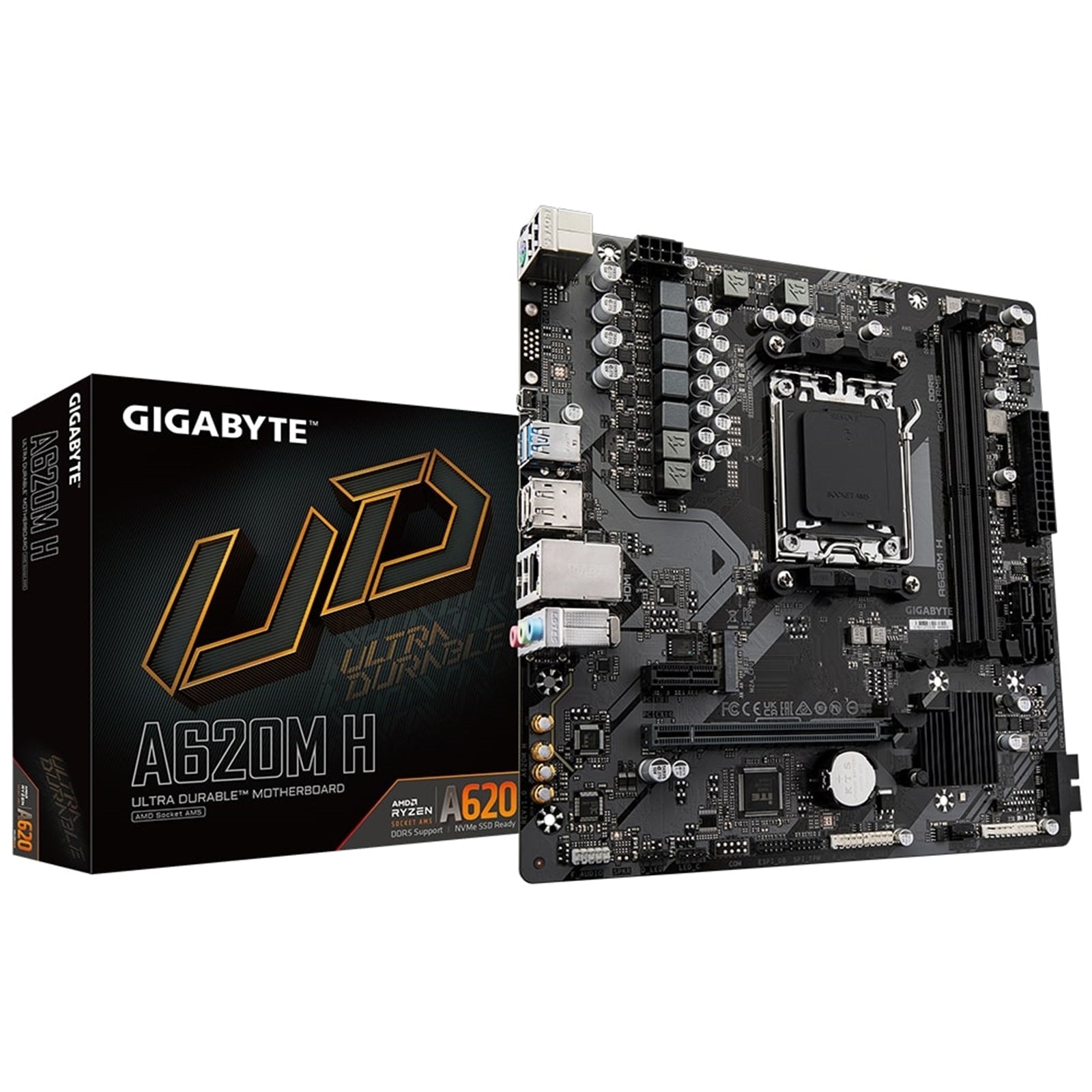 Gigabyte A620M H Micro-ATX AM5 Motherboard DDR5 6400MHz PCIe 4.0 Gigabyte A620M H Micro-ATX AM5 Motherboard DDR5 6400MHz PCIe 4.0